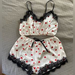 Silky Sexy Two Piece Pajama Set Small